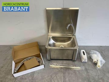 HCB RVS Wasbak Spoelbak met kniebediening Zeepdispener 40 x, Ophalen of Verzenden, Nieuw in verpakking