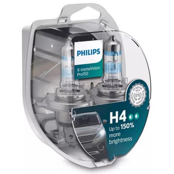 Philips H4 X-tremeVision Pro150 +150% autolampen – 2 stuks, Verzenden, Nieuw
