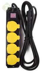 Stekkerdoos Met Schakelaar, 4 Voudig, Spatwaterdicht, Benson, Ophalen of Verzenden, Nieuw, Universele onderdelen