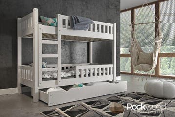 Rockwood® Stapelbed Tom White met  3 lattenbodems, Ophalen of Verzenden, Nieuw