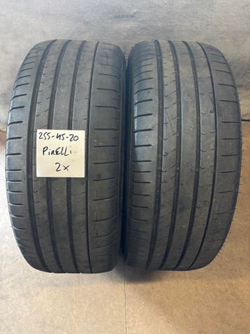 2x Pirelli P-Zero 255/45 R20 Zomerbanden DOT 2023, Ophalen, Gebruikt, 255 mm, Band(en)