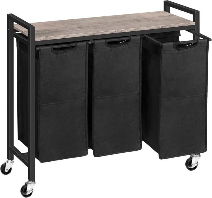 Wasmand met Legplank 39.8L | 51% Korting, Huis en Inrichting, Woonaccessoires | Schalen en Manden, Rechthoekig, Zo goed als nieuw