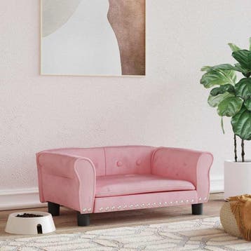 Hondenbank Luxe Roze | Tweedekansje | OP=OP, Ophalen of Verzenden, Gebruikt, Polyester