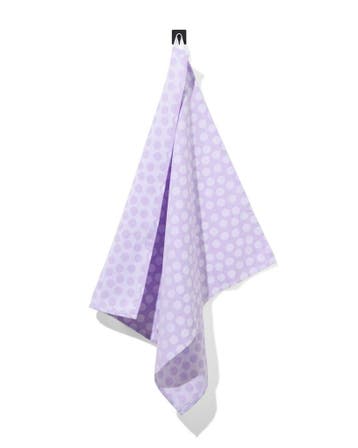 HEMA Theedoek 65x65 katoen lila met stippen, Verzenden