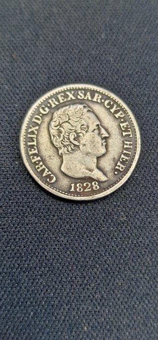 Italië, Savoye Carlo Felice. 50 Centesimi 1828 Torino