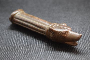 Oud-Romeins Brons Oud-Romeinse patera met handvat en Lupa