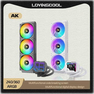LOVINGCOOL AK Waterkoeler 240/360mm met ARGB, Digitaal Displ, Verzenden, Nieuw