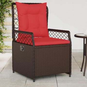 vidaXL Liggende tuinstoelen 2 stuks bruin polyrotan, Tuin en Terras, Tuinstoelen, Verzenden, Nieuw