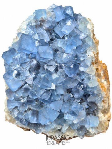 Prachtige Bingham Blauwe Fluoriet kristalcluster - Bingham,