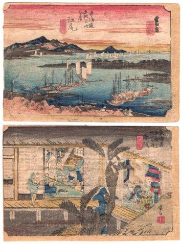 Ejiri - Totsuka - from the series Fifty-three Stations of, Antiek en Kunst