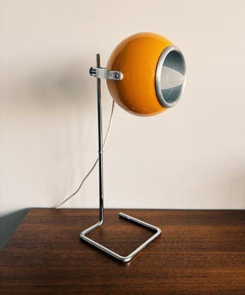 Tafellamp - Eyeball Lamp - Metaal - Ruimtevaartstijl