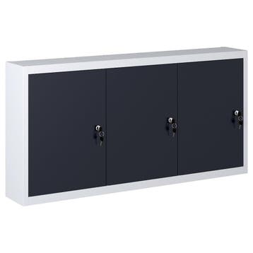 vidaXL Gereedschapskast voor aan de wand metaal grijs en, Doe-het-zelf en Verbouw, Verzenden, Nieuw