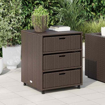 vidaXL Tuinkast 55x59x69 cm poly rattan bruin, Verzenden, Nieuw