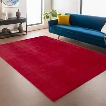 Wasbaar Vloerkleed | Joy | Uni | Rood | 140x200 cm, Verzenden, Nieuw
