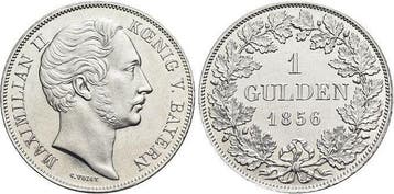 Gulden 1856 Bayern Maximilian Ii Joseph 1848-1864, Verzenden