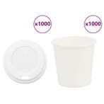 vidaXL Papieren koffiekopjes met deksel 1000 st 4oz 100 ml, Huis en Inrichting, Keuken | Servies, Verzenden, Nieuw