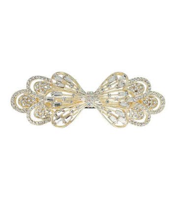Haarspeld Patentspeld 9cm - Strik – Strass Steentjes –, Nieuw