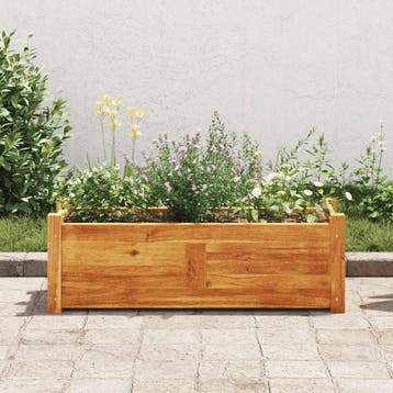 vidaXL Plantenbak verhoogd 76x27,6x25 cm acaciahout, Tuin en Terras, Bloembakken en Plantenbakken, Minder dan 30 cm, Verzenden