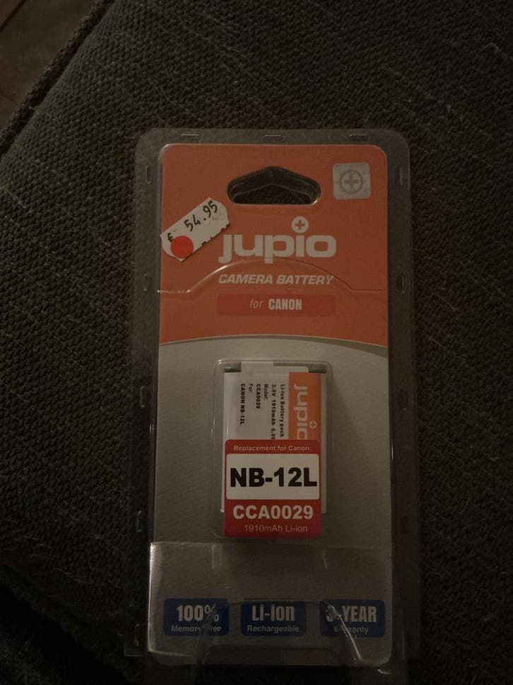 Jupio NB-12L accu – voor Canon camera’s – nieuw, Audio, Tv en Foto, Accu's en Batterijen, Nieuw, Verzenden