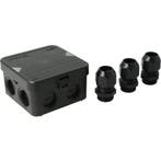Attema Kabeldoos AK1 zwart IP65 + 3 wartels M25, Ophalen of Verzenden, Nieuw