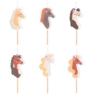 Taartkaarsjes Paarden Set/6, Verzenden, Nieuw
