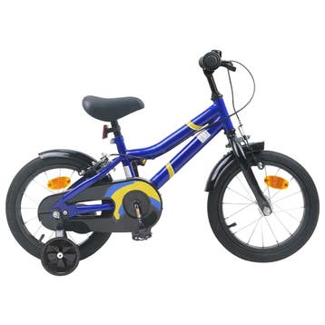 vidaXL Kinderfiets 12 Inch voor 2-4 jaar oud Blauw en Zwart, Verzenden, Nieuw