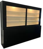 Zwarte strakke buffetkast Design 300cm led verlichting, Ophalen of Verzenden, Nieuw
