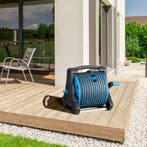 Mobiele Slanghaspel Basic - 30 Meter - Blauw - Inclusief toe, Tuin en Terras, Tuinslangen, Verzenden, Nieuw