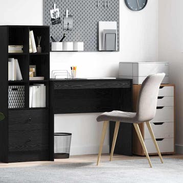 vidaXL Bureau Zwart Eiken 90 x 40 x 76 cm, Verzenden, Nieuw