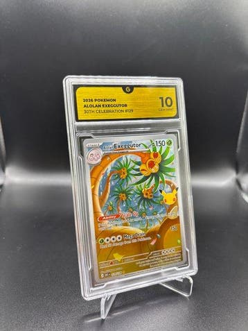 Pokémon - 1 Graded card - Alolan Exeggutor 129 30TH, Nieuw