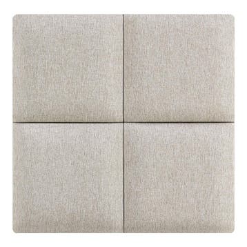 Gestoffeerde wandpanelen Carpino set van 4 stof 30x30 cm gri, Verzenden, Nieuw
