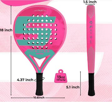 Padel Racket Carbon Fiber – EVA Core Lichtgewicht Krachtig, Verzenden, Nieuw