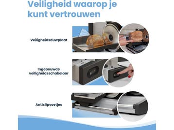 Fornello Snijmachine - Elektrische Broodsnijmachine - RVS -, Verzenden, Nieuw in verpakking