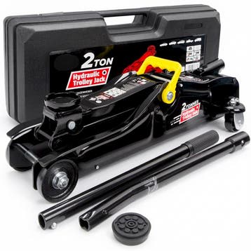Autokrik Hydraulisch Zwart 52x20cm tot 2 ton (Auto-Fiets), Verzenden, Nieuw