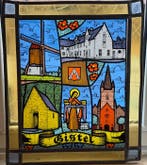 Glas-in-loodraam - 1940-1950 - Glas-in-lood Gistel, Antiek en Kunst