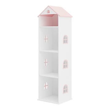Kinderkast Leksand open kast 140x40x35 cm wit en roze [en.ca, Verzenden, Nieuw