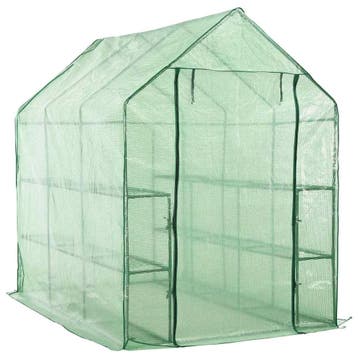 vidaXL Inloopkas met 12 schappen 143x214x196 cm staal, Verzenden, Nieuw