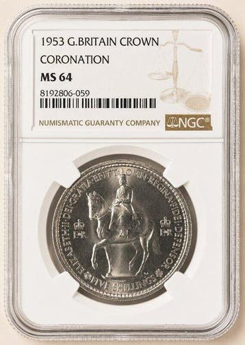 Verenigd Koninkrijk. Elizabeth II. 5 Shillings 1953 - NGC