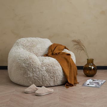 Loungestoel faux fur - 99 x 99 x 69 cm, Verzenden, Nieuw