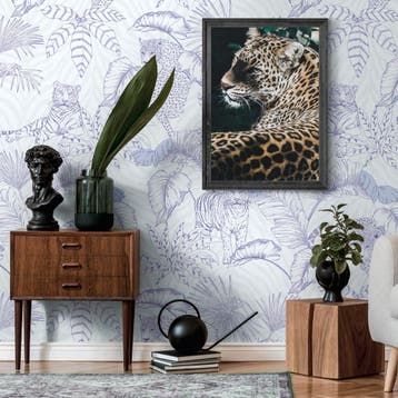 Profhome 392031-GU Fotobehang jungle mat purper wit 1,59 m, Huis en Inrichting, Stoffering | Behang, Verzenden