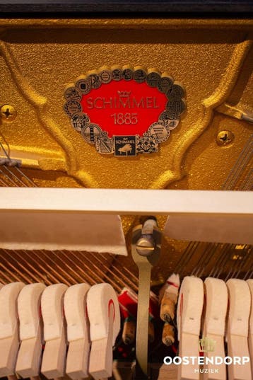Schimmel 112 B messing piano, Muziek en Instrumenten, Piano's, Zo goed als nieuw, Zwart, Piano