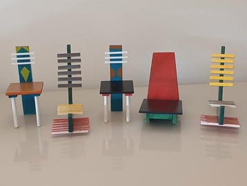 artigiano - Jil Shon - Stoel (5) - Beuken - collectie, Antiek en Kunst