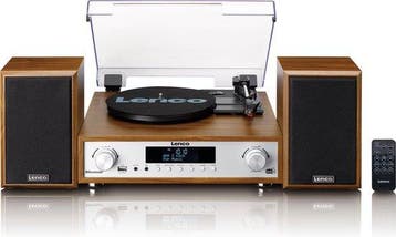 Lenco Platenspeler - Stereoset met DAB en Bluetooth - MC-160, Audio, Tv en Foto, Platenspelers, Verzenden, Zo goed als nieuw