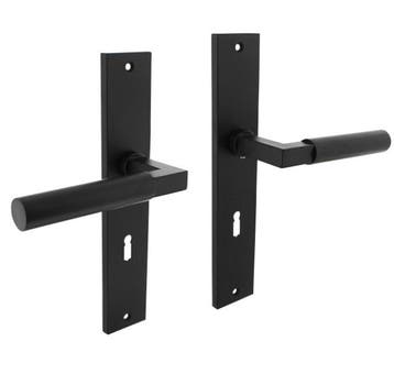 Intersteel deurklink Bau-Stil op langschild SL72 mat zwart, Verzenden, Nieuw