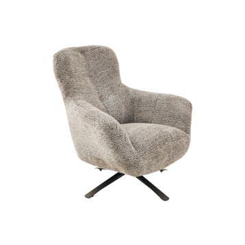 Draaibare Fauteuil Nena Bruin | Starfurn, Ophalen of Verzenden, Nieuw