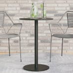 vidaXL Tuintafel rond Ø50x72 cm staal zwart, Tuin en Terras, Tuintafels, Verzenden, Nieuw, Metaal
