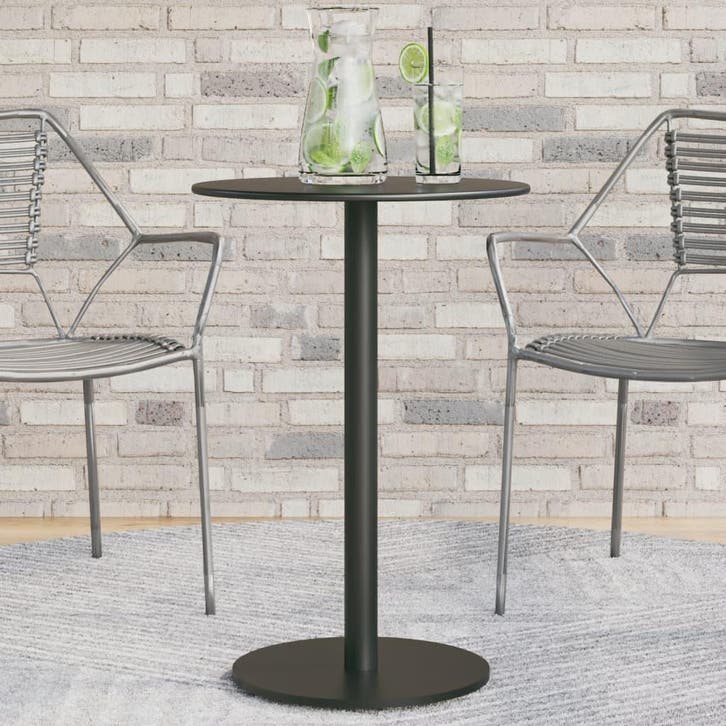 vidaXL Tuintafel rond Ø50x72 cm staal zwart, Tuin en Terras, Tuintafels, Nieuw, Metaal, Verzenden