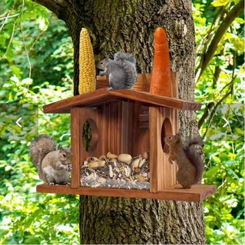 Houten Eekhoorn Voederbak – Hangend Voederhuis Tuin, Verzenden, Nieuw