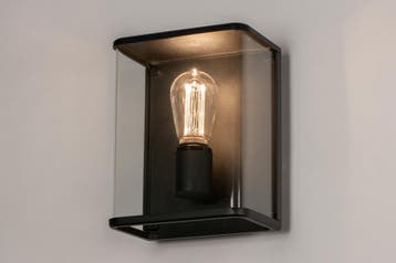 Rietveld Wandlampen - Zwart, Transparant - Glas, Staal, Meta, Verzenden, Nieuw