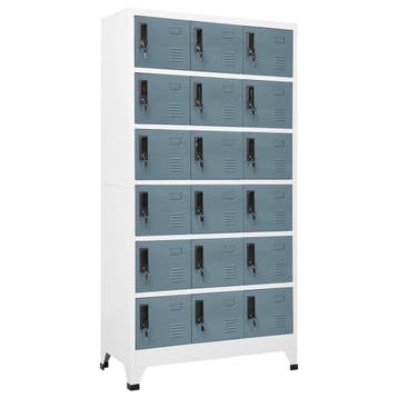 vidaXL Lockerkast 90x40x180 cm staal lichtgrijs en, Verzenden, Nieuw